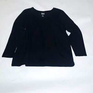 Avenue Women’s Size 18/20 Plus Black Your Tee Long Sleeve T-Shirt Top